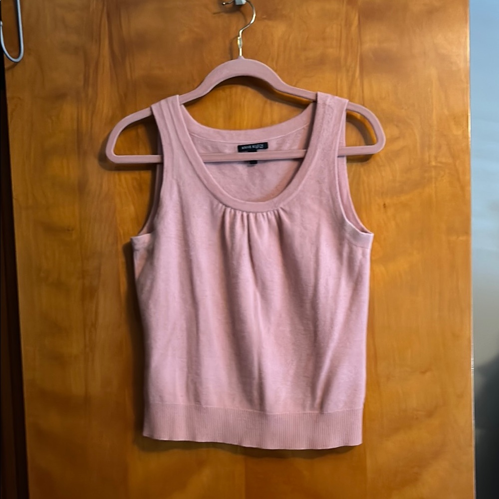 Anne Klein Soft Blush Pink Cashmere Tank Top